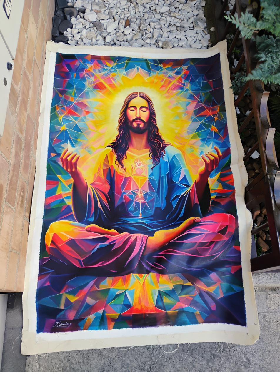 J. Builes Jesus painting — alternate angle